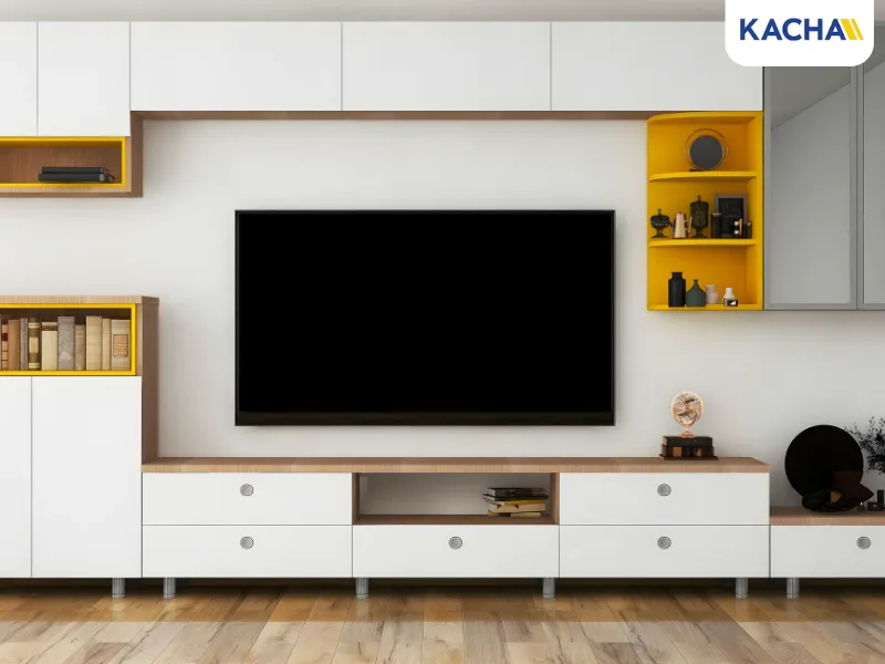 ห้องรับแขก มีอะไรบ้าง 3. ชั้นวางของหรือชั้นวางทีวี