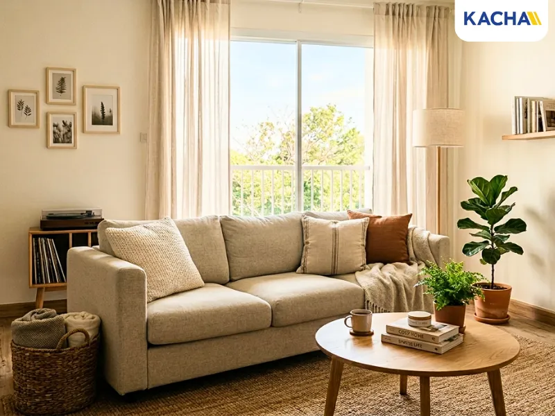 ห้องรับแขกสไตล์บ้าน ๆ (Cozy & Simple Style)