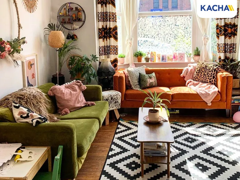 ห้องรับแขกสไตล์โบฮีเมียน (Bohemian Style)