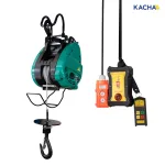 รอกสลิงไฟฟ้า รอกไฟฟ้า แบบแขวน 500 กก. สายสลิงยาว 30 เมตร มีรีโมทไร้สาย