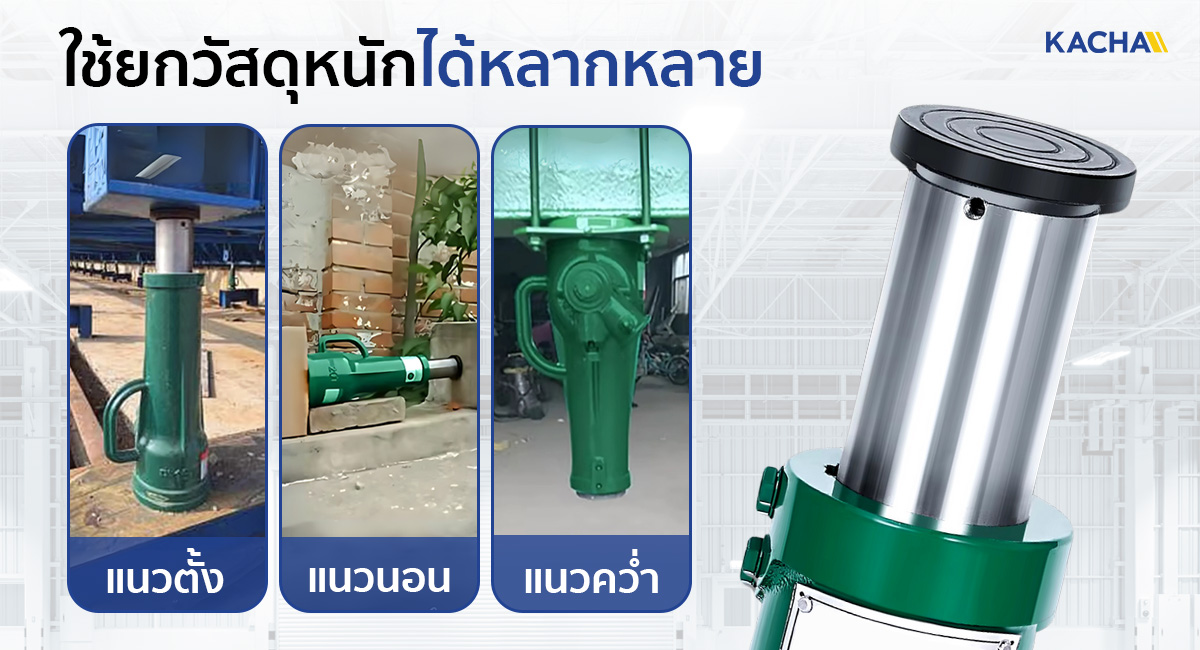 ตัวอย่างการใช้งาน แม่แรงเกลียว