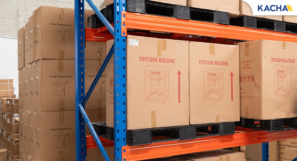 ภาพสินค้าจริง 06 เสาพาเลท ส่วนเสริมต่อชั้นวางอุตสาหกรรม