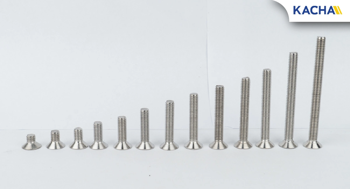 ภาพสินค้าจริง น็อตหัวเตเปอร์ สกรูหัวจมเตเปอร์ 03