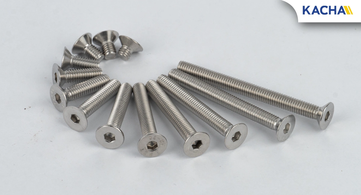 ภาพสินค้าจริง น็อตหัวเตเปอร์ สกรูหัวจมเตเปอร์ 01