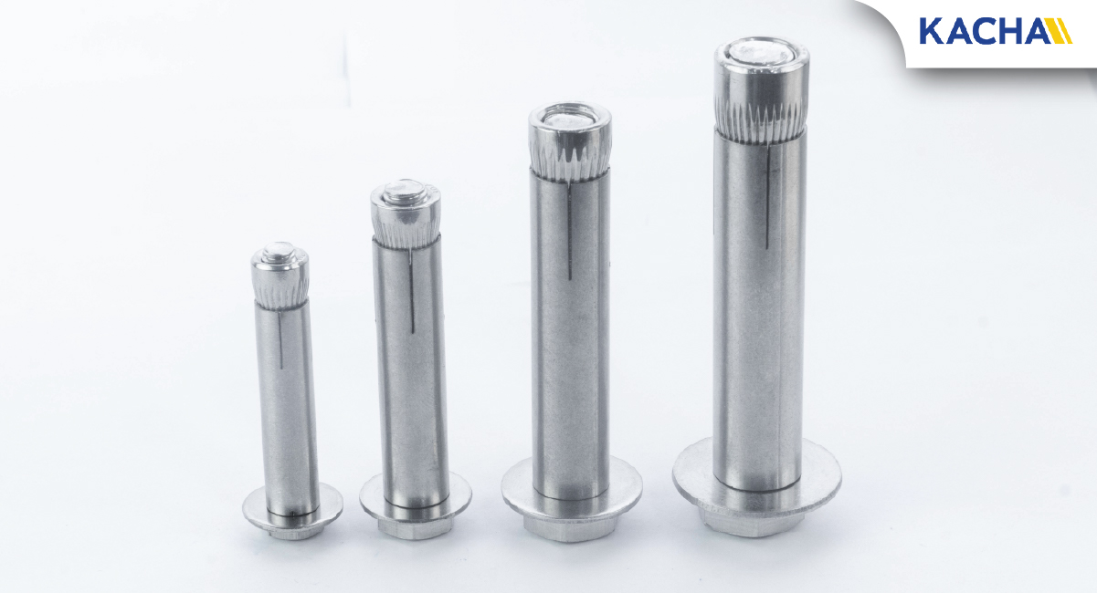 พุก สแตนเลส 304 หัวหกเหลี่ยม แหวนอีแปะ (M6-M12)