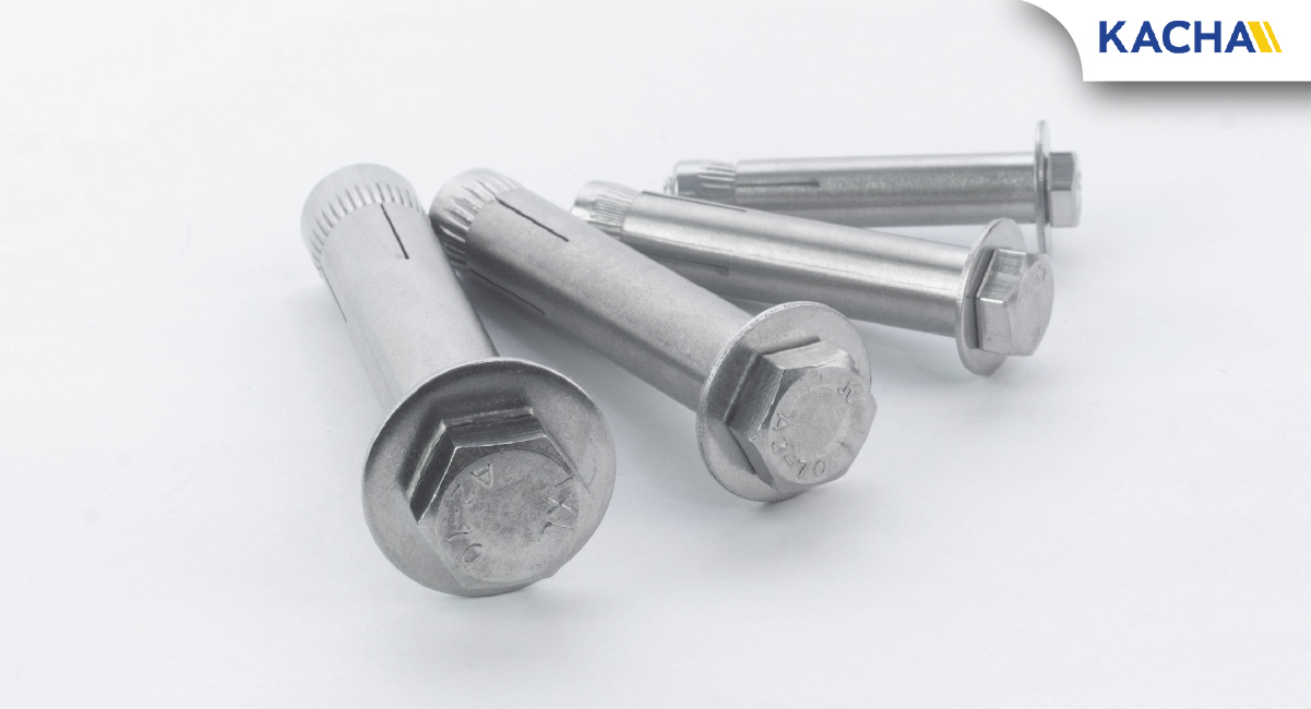 พุก สแตนเลส 304 หัวหกเหลี่ยม แหวนอีแปะ (M6-M12)