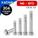 พุกสแตนเลส 304 พุกหัวหกเหลี่ยม แหวนอีแปะ (M6-M12)