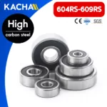 ตลับลูกปืนเม็ดกลมร่องลึก ฝายาง 2 ข้าง (604RS - 609RS)