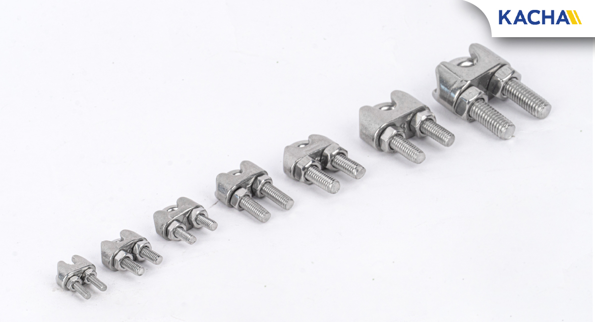 ภาพสินค้าจริง กิ๊บจับลวดสลิง สแตนเลส 304 ขนาด M2-M10