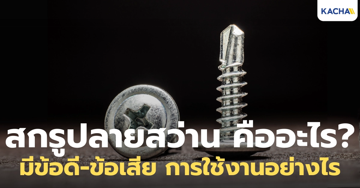 สกรูปลายสว่าน คืออะไร มีข้อดี-ข้อเสีย ใช้กับงานประเภทไหน?