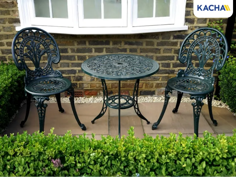 โต๊ะเหล็กชุบซิงค์ดำ (Black Zinc)