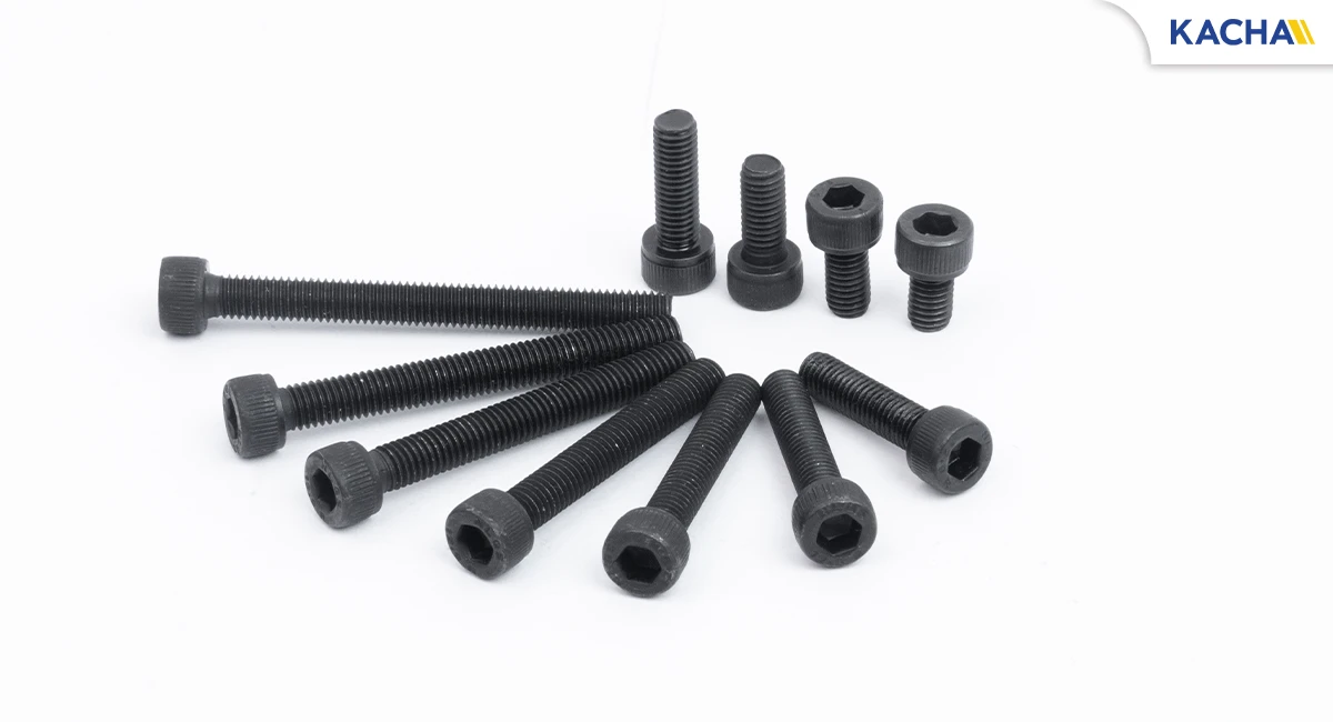 ภาพสินค้าจริง 01 สกรูหัวจมหกเหลี่ยม สกรูดํา เกรด 12.9