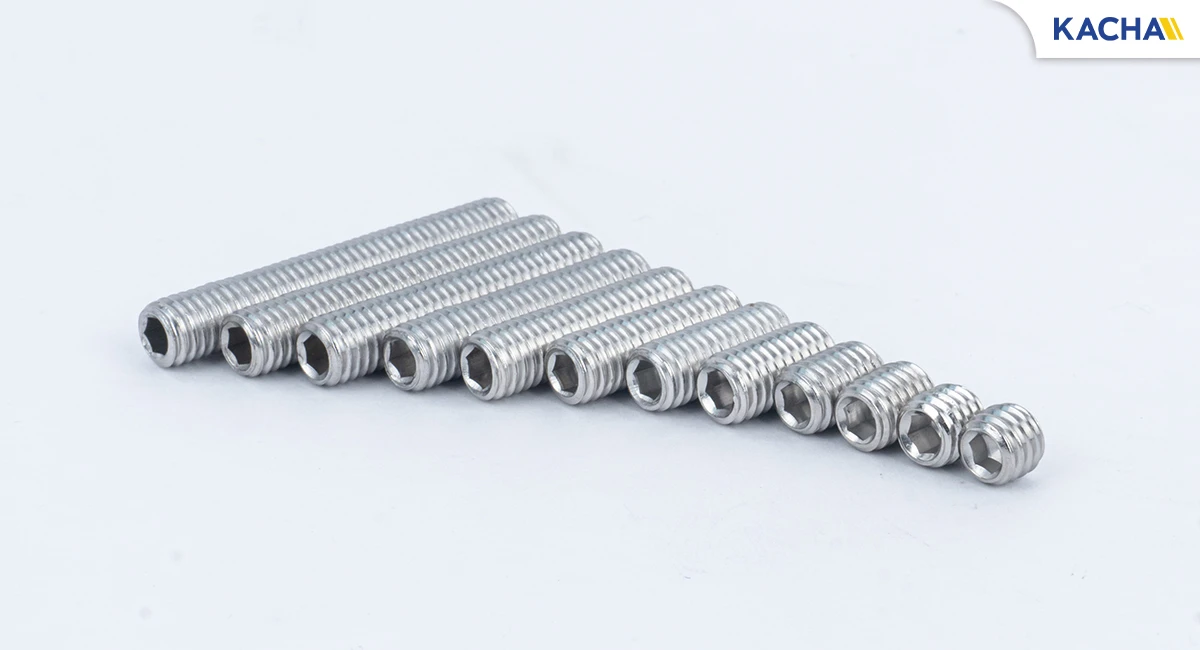 ภาพสินค้าจริง สกรูตัวหนอน สกรูหัวจมหกเหลี่ยม สแตนเลส 304 M2-M8 ทนทานต่อสนิมและการกัดกร่อน