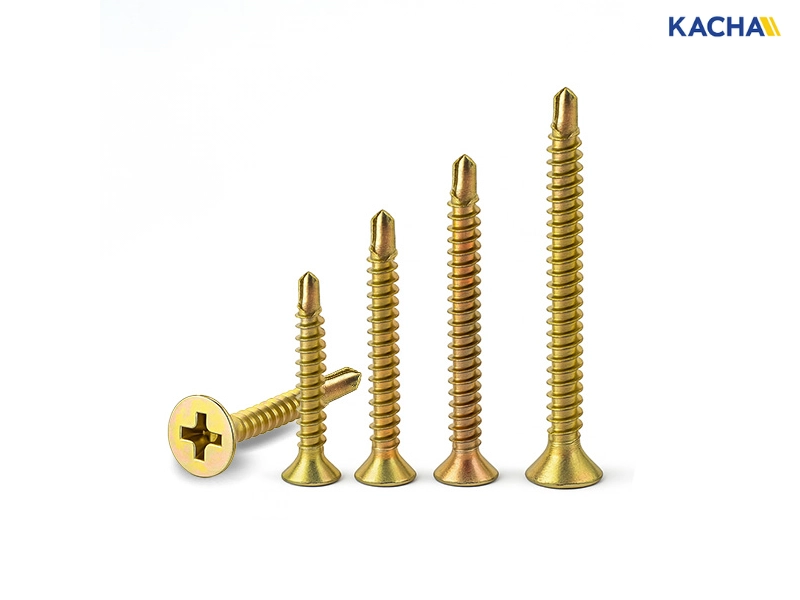 สกรูปลายสว่านหัวเตเปอร์ ชุบรุ้ง สกรูปลายสว่านหัวเตเปอร์ ชุบรุ้ง