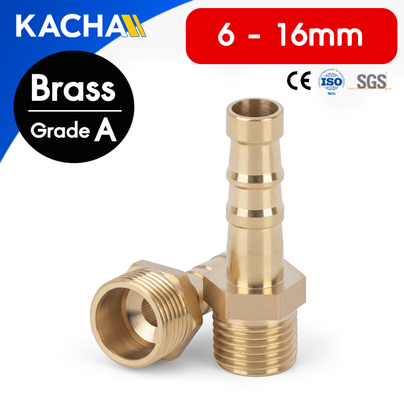 ข้อต่อหางปลาไหล ข้อต่อทองเหลืองเกลียวนอก ขนาด 1-4 หุน มีหางปลาไหลหลายขนาด