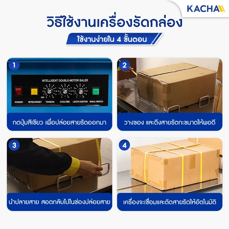 วิธีใช้งานเครื่องรัดกล่อง BPM-ECO-SAN