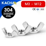 น็อตหางปลา หัวน็อตตัวเมีย ปีกสี่เหลี่ยม สแตนเลส 304 ขนาด M3-M12