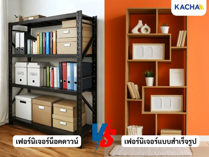 เฟอร์นิเจอร์น็อคดาวน์ VS เฟอร์นิเจอร์แบบสำเร็จรูป