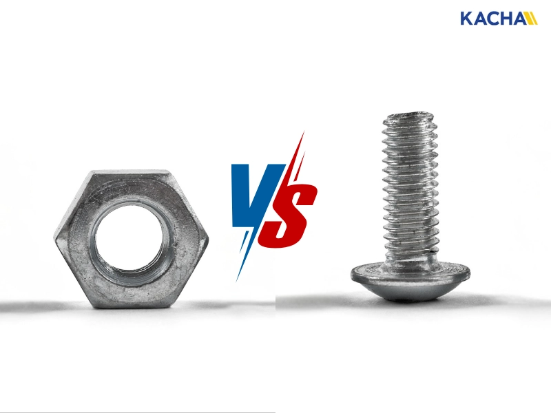 น็อตตัวเมีย (Nut) VS น็อตตัวผู้ (Bolt หรือ Screw)