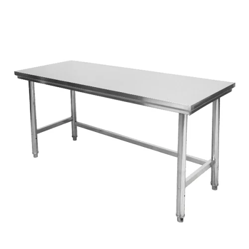 โต๊ะเตรียมอาหาร สแตนเลส 201 เสริมแผ่นไม้