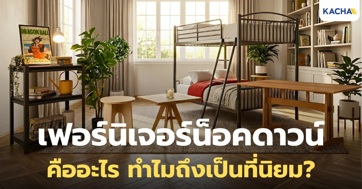 เฟอร์นิเจอร์น็อคดาวน์ ต่างจากแบบทั่วไปยังไง? เจาะลึกข้อดี-ข้อจำกัดที่ควรรู้