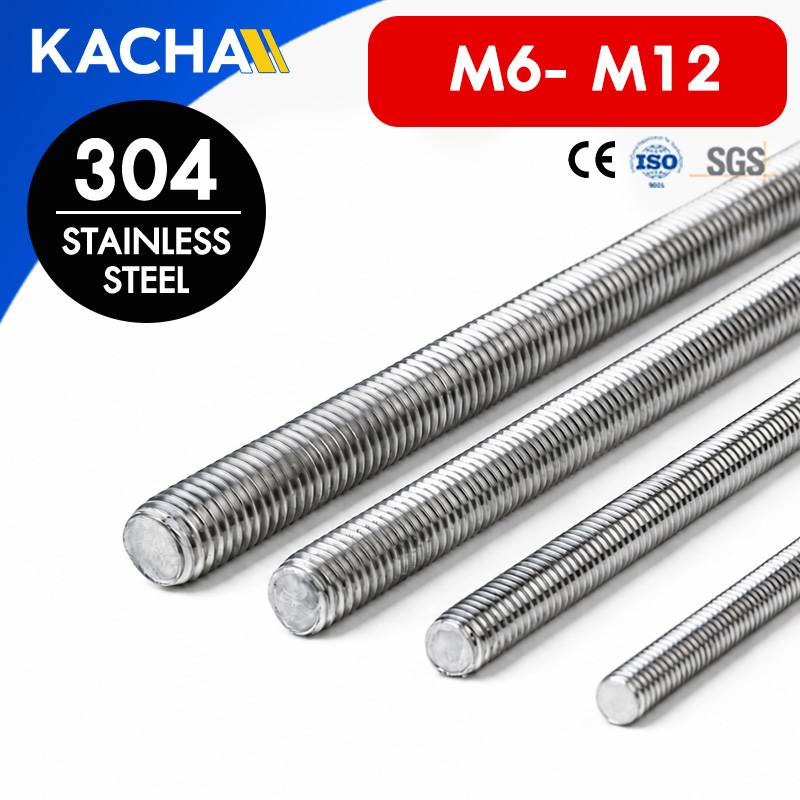 สตัดเกลียว สตัดโบลท์ สแตนเลส 304 ความยาว 1 เมตร ขนาด M6, M8, M10, M12
