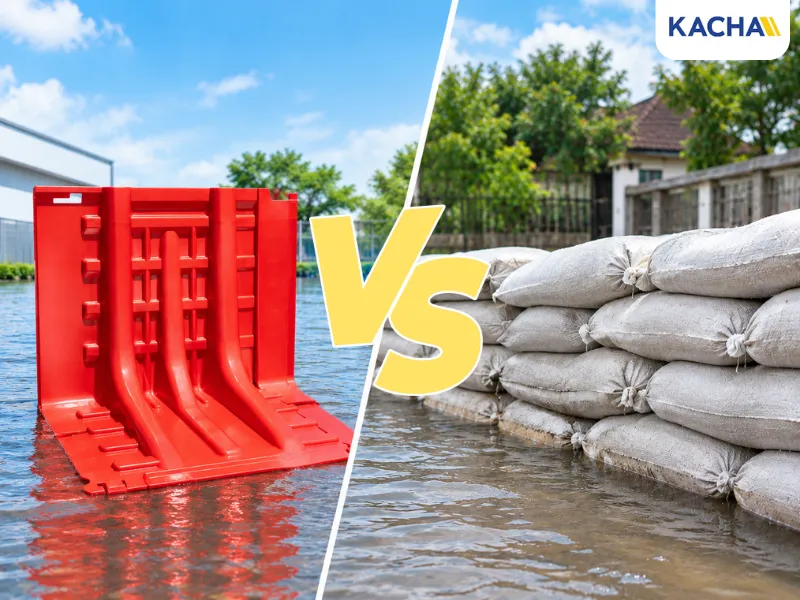 กำแพงกั้นน้ำ vs กระสอบทราย ต่างกันอย่างไร? กำแพงกั้นน้ำ vs กระสอบทราย ต่างกันอย่างไร?