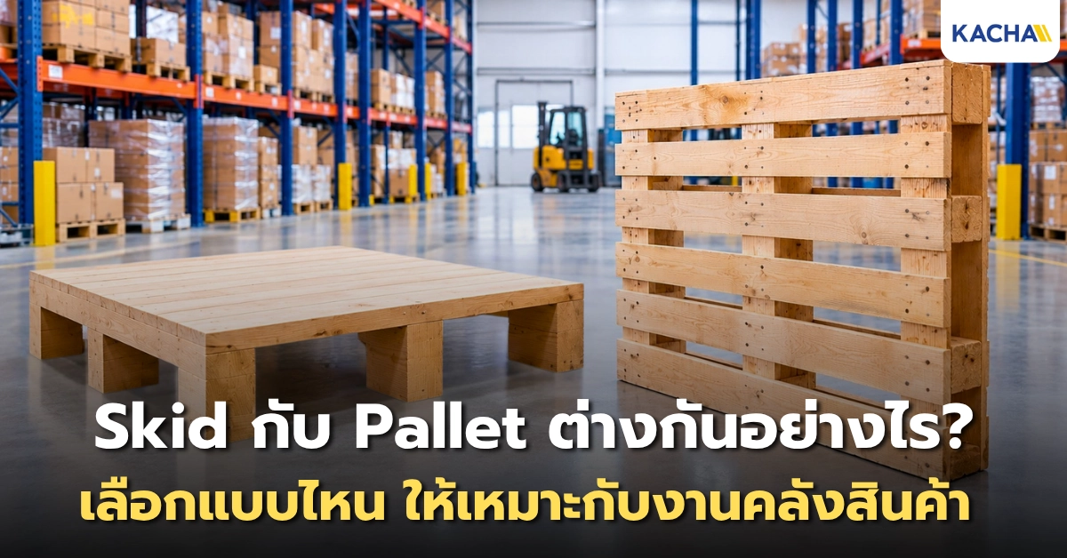 Skid กับ Pallet ต่างกันอย่างไร? เลือกแบบไหนให้เหมาะกับงานคลังสินค้า